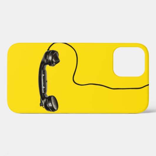 iPhone cover gele telefooncel (Achterkant (horizontaal))
