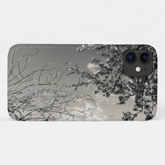 iPhone cover with sky and spring branches (Achterkant (horizontaal))