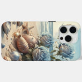 iPhone / Denim Blue Roos Beach Vibes iPhone Case (Achterkant (horizontaal))