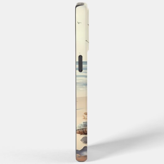 iPhone / Denim Blue Roos Beach Vibes iPhone Case (Achterkant / Rechts)