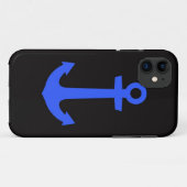iPhone-draagtas Anchor zwart & blauw Case-Mate iPhone Case (Achterkant (horizontaal))