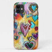iPhone-draagtas - Meerkleurig hart Case-Mate iPhone Case (Achterkant)