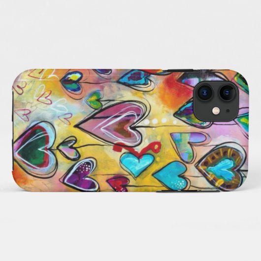 iPhone-draagtas - Meerkleurig hart Case-Mate iPhone Case (Achterkant (horizontaal))