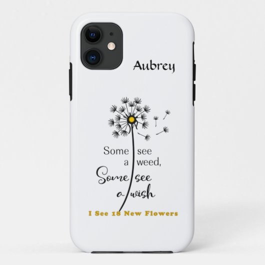 iPhone-draagtas met Dandelion & Care-bericht Case-Mate iPhone Case (Achterkant)