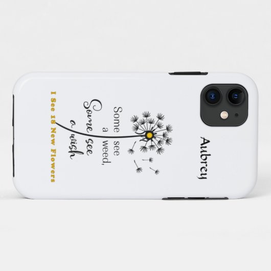 iPhone-draagtas met Dandelion & Care-bericht Case-Mate iPhone Case (Achterkant (horizontaal))