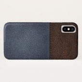 iPhone-draagtas met leder- en denimtextuur Case-Mate iPhone Case (Achterkant (horizontaal))