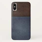 iPhone-draagtas met leder- en denimtextuur Case-Mate iPhone Case (Achterkant)