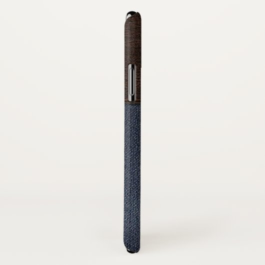 iPhone-draagtas met leder- en denimtextuur Case-Mate iPhone Case (Achterkant / rechts)