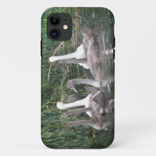 iPhone-draagtas met wieltjes en cygnets iPhone 11 Hoesje