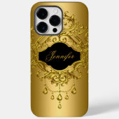 iPhone Elegant Classy Gold Black Case-Mate iPhone Case (Achterkant)