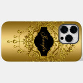 iPhone Elegant Classy Gold Black Case-Mate iPhone Case (Achterkant (horizontaal))