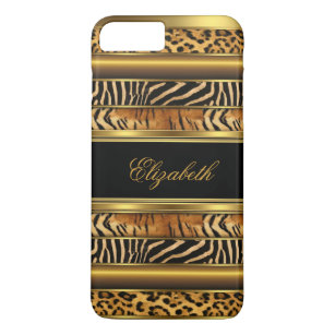 iPhone Elegant Classy Gold Mixed Animal Print Case-Mate iPhone Case