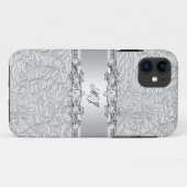 iPhone Elegant Classy Silver White Case-Mate iPhone Case (Achterkant (horizontaal))