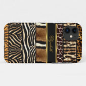 iPhone Elegant Gold Mixed Animal Print Case-Mate iPhone Case (Achterkant (horizontaal))