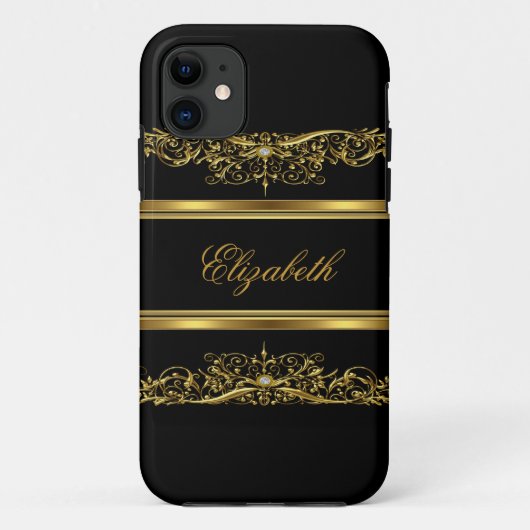 iPhone Elegante Classy Gouden Bloemen Case-Mate iPhone Case (Achterkant)