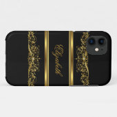 iPhone Elegante Classy Gouden Bloemen Case-Mate iPhone Case (Achterkant (horizontaal))
