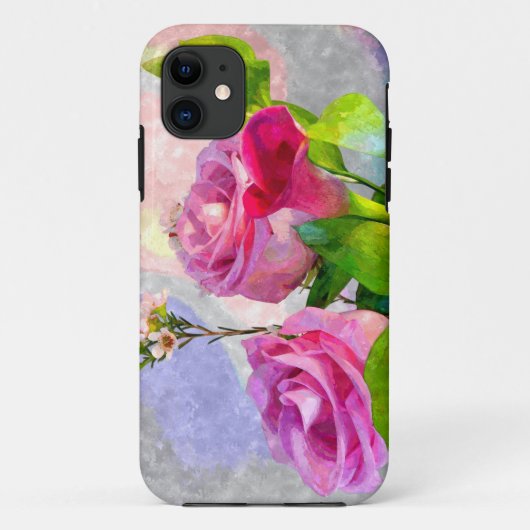 iPhone elf Designer hoesje Floral (Achterkant)