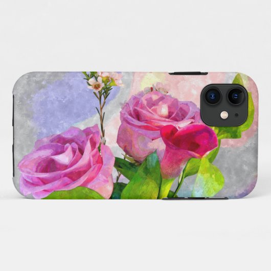 iPhone elf Designer hoesje Floral (Achterkant (horizontaal))