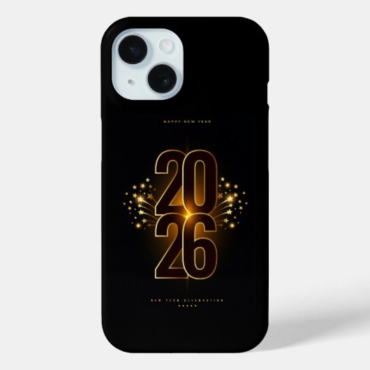 iPhone - Gelukkig Nieuwjaar 2026 Elegante Gouden T Case-Mate iPhone Case (Achterkant)