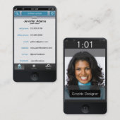 iPhone gepersonaliseerd foto-visitekaartje Visitekaartje (Voorkant / Achterkant)
