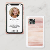 iPhone-gsm instagram blogger dusty roze Visitekaartje (Voorkant / Achterkant)