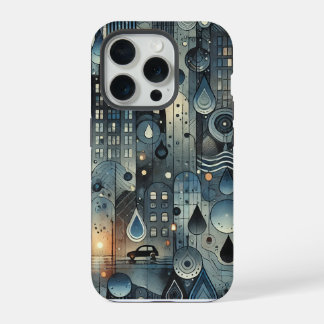 iPhone hoes met een regenachtig stadsgevoel 15 Pro Case
