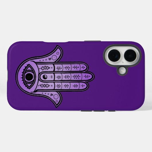 iPhone hoes met Hamsa Hand ontwerp (Achterkant (horizontaal))