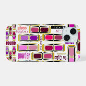 Iphone-hoes met make-up ontwerp iPhone 15 case (Achterkant horizontaal)