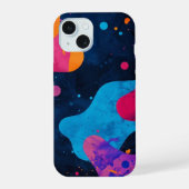 iPhone hoesje _ Abstracte Neon Splatter iPhone 15 Case (Achterkant)