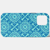iPhone hoesje blauw en groen tribal (Achterkant (horizontaal))