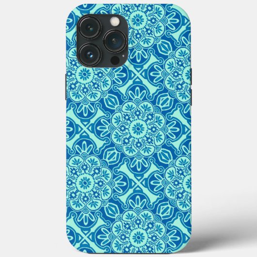 iPhone hoesje blauw en groen tribal (Achterkant)