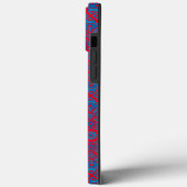 iPhone hoesje blauw en rood tribal (Achterkant / Links)