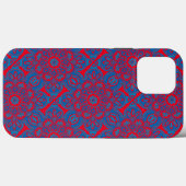iPhone hoesje blauw en rood tribal (Achterkant (horizontaal))