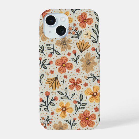 iPhone hoesje (bloem) 15 Case (Achterkant)