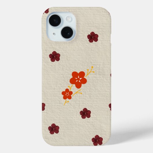 Iphone hoesje bloemen (Achterkant)