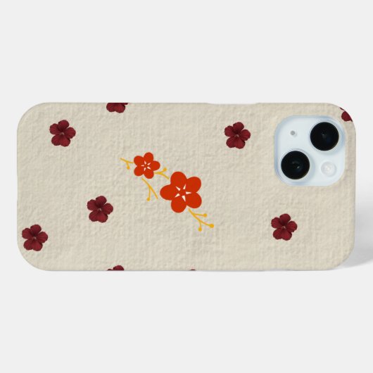 Iphone hoesje bloemen (Achterkant (horizontaal))