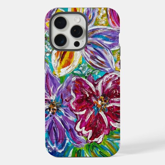 iPhone hoesje Bloemen 15 Pro Max Case (Achterkant)