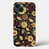 iPhone hoesje bloemen patroon  (Achterkant)