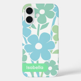 iPhone hoesje bloemmotief kleurrijk patroon esthet
