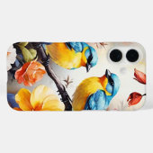 iPhone hoesje - Blue Birds (Achterkant (horizontaal))