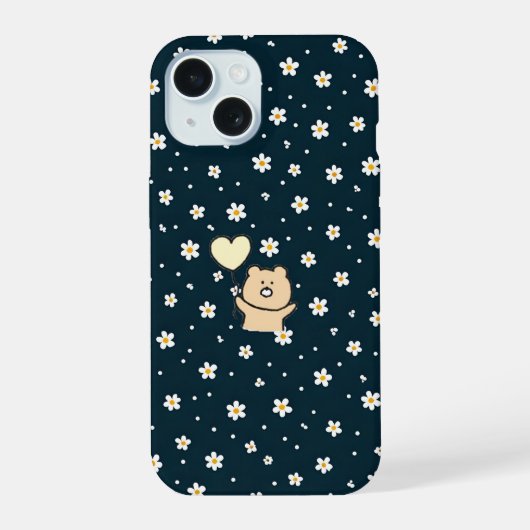 Iphone hoesje cute beer 15 case (Achterkant)