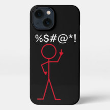 iPhone Hoesje - "Eff You" Rode Stokfiguur