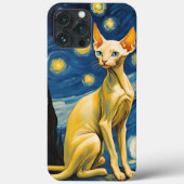 iPhone Hoesje | Elf Sphynx Kattenschilderij Kunst  (Achterkant)