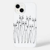 iPhone-hoesje (handgetekende katten) Case-Mate iPhone Case (Achterkant)