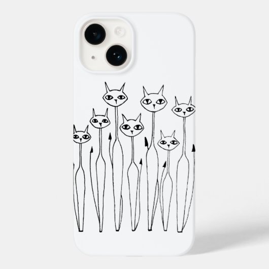 iPhone-hoesje (handgetekende katten) Case-Mate iPhone Case (Achterkant)