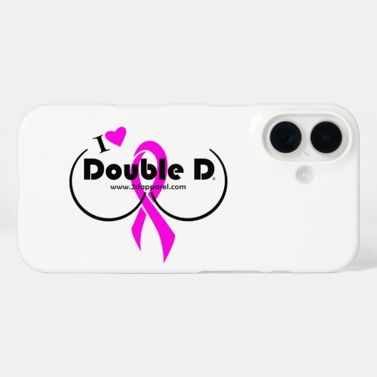 iPhone hoesje - I Love Double D (Achterkant (horizontaal))