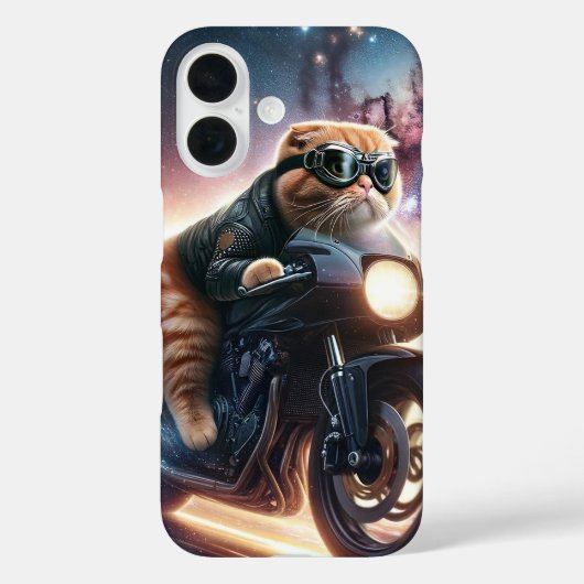 IPHONE HOESJE KAT OP MOTORFIETS (Achterkant)
