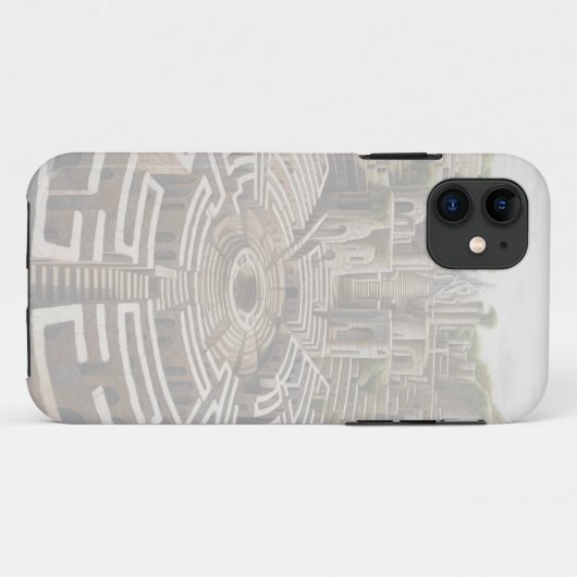 iPhone hoesje - LABYRINTH (alabaster) (Achterkant (horizontaal))