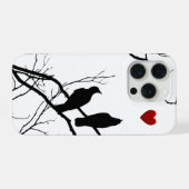 Iphone Hoesje Love Birds 15 Pro Case (Achterkant horizontaal)