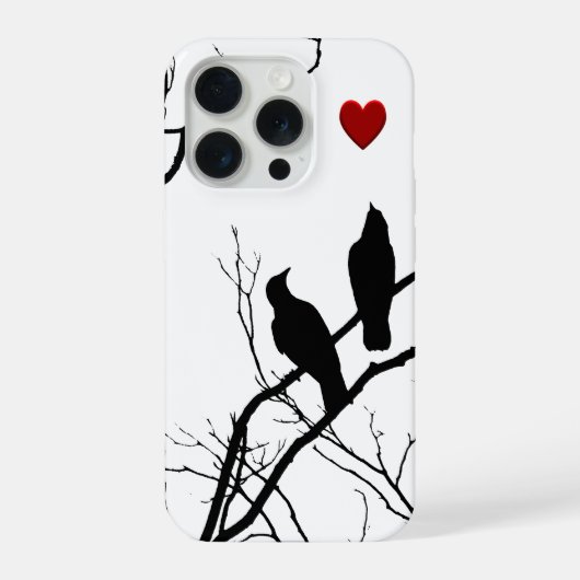 Iphone Hoesje Love Birds 15 Pro Case (Achterkant)